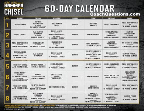 Hammer and Chisel Schedule Get The Scoop!