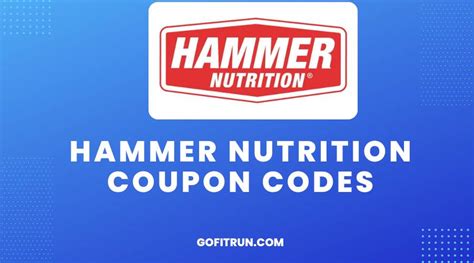 Use Hammer Nutrition promotion code or discount code to help you get up to 15% OFF. Choose from 9 Hammer Nutrition coupon code for extra savings. Hammer Nutrition promotion code - 15% OFF February 2024. 