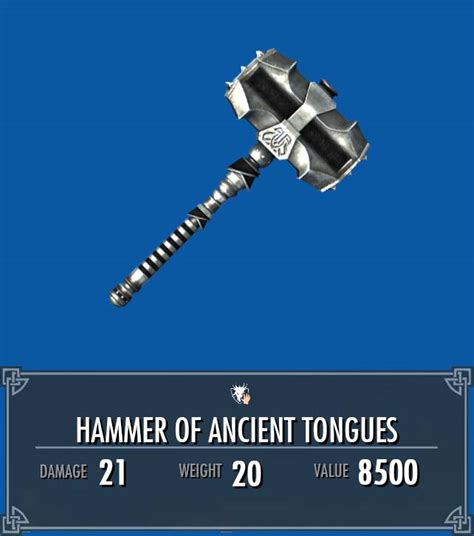 Hammer of Ancient Tongues Legacy of the Dragonborn Fandom