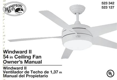 Hampton bay ceiling fans manual 9t. - Wall mount a c installation guides.