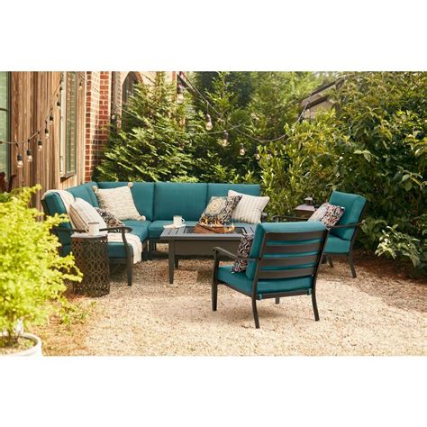 Hampton bay cushions patio. To order Layton Pointe Cushions, please call toll free 866-278-6708 or email AmericanCushions@gmail.com for our latest cushion sales and seasonal pricing! The Layton Pointe collection includes cushions for the lounge chair and ottoman with optional outdoor pillows, all made with Sunbrella patio furniture fabrics. 866-278-6708. 