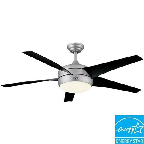 Hampton Bay Merwry 52 in. LED Indoor Brushed Nickel Ceiling Fan
