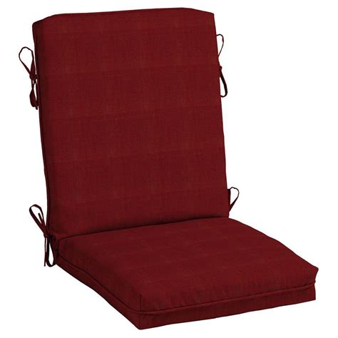 Create a plush seating area for your porch or patio with this set of two Hampton Bay Charlottetown dining chair replacement cushions. The durable CushionGuard fabric construction offers water and UV resistance to withstand exposure to the elements, while the polyfiber fill creates a cozy feel. . 