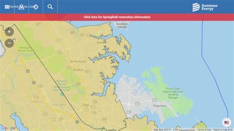 As of 12:30 p.m., Dominion Energy’s outage map showed the bulk of the outages were in Newport News, Hampton, Portsmouth, Chesapeake and Virginia Beach, with a few scattered outages in Norfolk .... 