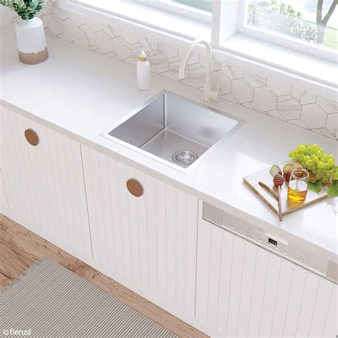 Hana 40L Single Kitchen Sink 550 x 450mm - Fienza AU