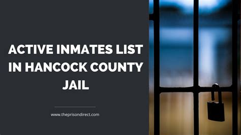 Hancock county active inmates.  The WV Regional Jails updates this information regularly. ...