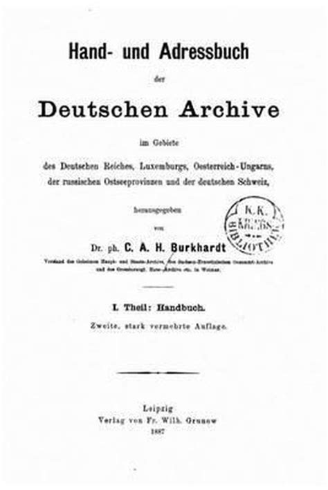 Hand  und adressbuch der deutschen archive. - Honda crv rd1 manuale di manutenzione.