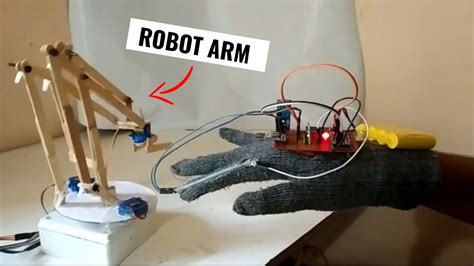 Hand Gesture Arm Controlled Robot Project