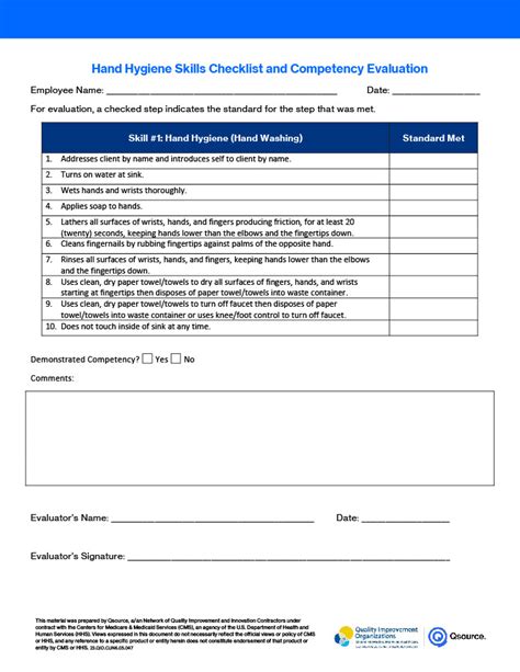 Hand Hygiene Checklist Resourcehub Exchange