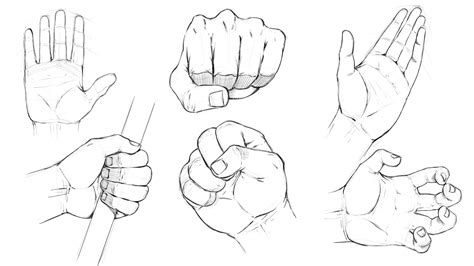 Hand Positions Drawing