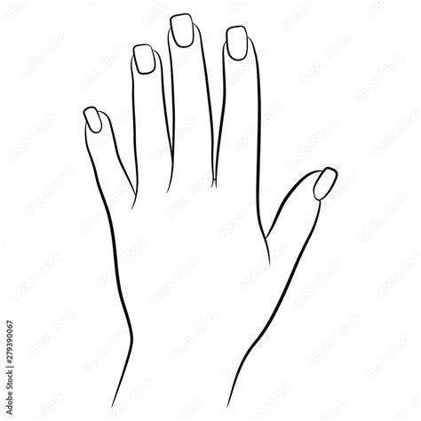 Hand With Nails Template