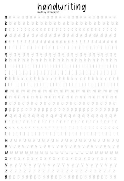 Hand Writing Template