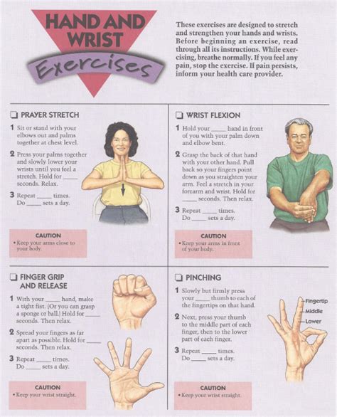 Hand and Wrist Exercises. These exercises are designed to stretch and