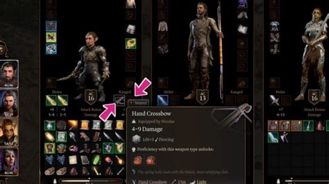 Magical Hand Crossbow is a powerful hand crossbow that allows you to make a melee attack with your reaction when shooting an enemy at close range. In BG3, each type of weapon has different ranges, damages, and other features (Finesse, Versatile, Dippable, etc.). Characters need to master certain Proficiency before using a weapon, …. 