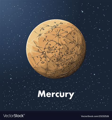 Hand drawn sketch mercury in color Vector Image
