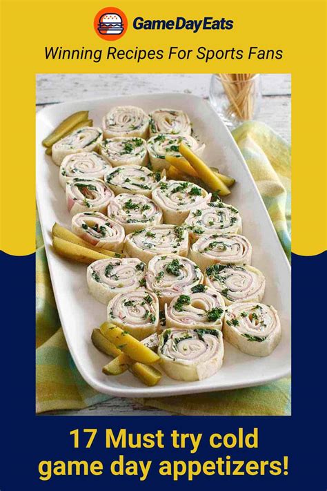 Hand held appetizers cold.  Get ready for the ultimate tailgating experie...