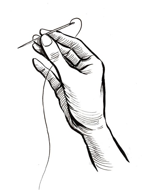 Hand needle drawing.  Browse 16,900+ needles drawings stock illustrations and vector graphics av...