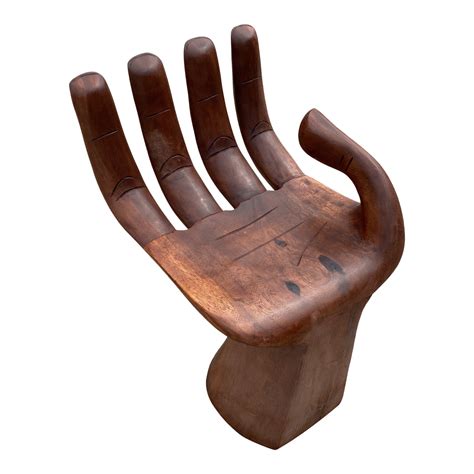 Hand shaped chair. Wooden hand Chair. (84) $645.65. $759.59 (15% off) FREE shipping. Faux Granite Blue & Black RIGHT Hand Shaped Chair 32" tall adult size 70's Retro EAMES iCarly NEW. … 