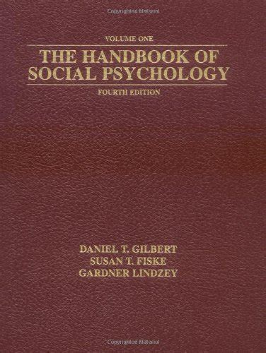 Handbook Of Social Psychology 4th Edition