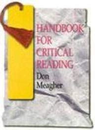 Handbook for critical reading by don meagher. - 757 zero turn john deere shop manual.