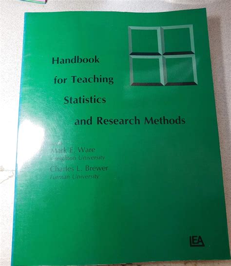 Handbook for teaching statistics and research methods. - Hp 12c platinum financial calculator user manual.