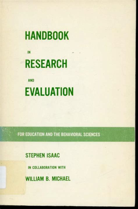 Handbook in research and evaluation by stephen isaac. - Manual for testing and teaching english spelling.