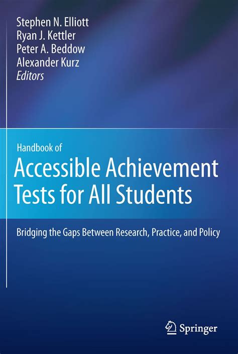 Handbook of accessible achievement tests for all students by stephen n elliott. - Ef's miljøpolitik og kapitalens fælles marked.
