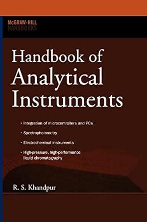 Handbook of analytical instruments professional engineering 1st edition by khandpur r s 2006 hardcover. - Manual de taller chevrolet spark 2007 gratis.