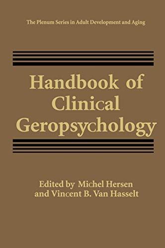 Handbook of clinical geropsychology author michel hersen published on august 1998. - Computer algorithms horowitz and sahni solutions manual.