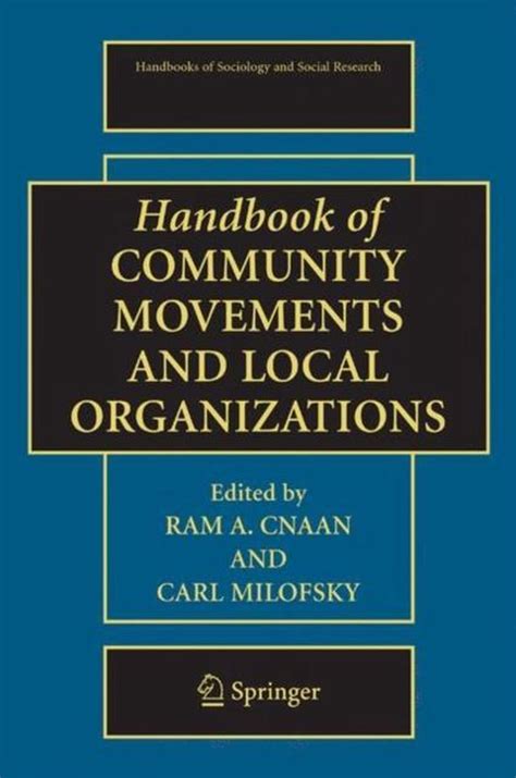 Handbook of community movements and local organizations by ram a cnaan. - Holding- handbuch. recht - management - steuern..