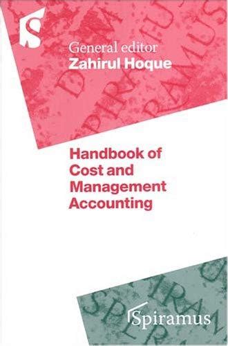 Handbook of cost and management accounting by zahirul hoque. - Briefwechsel zwischen ernst von bodelschwingh und friedrich wilhelm iv..
