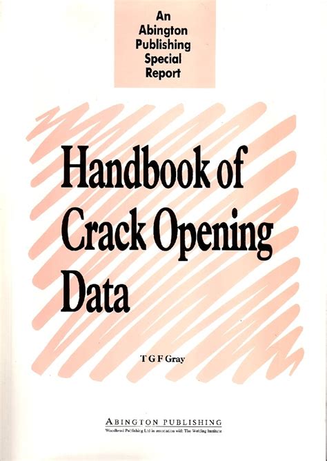 Handbook of crack opening data a compendium of equations graphs. - The songs of hans pfitzner a guide and study.