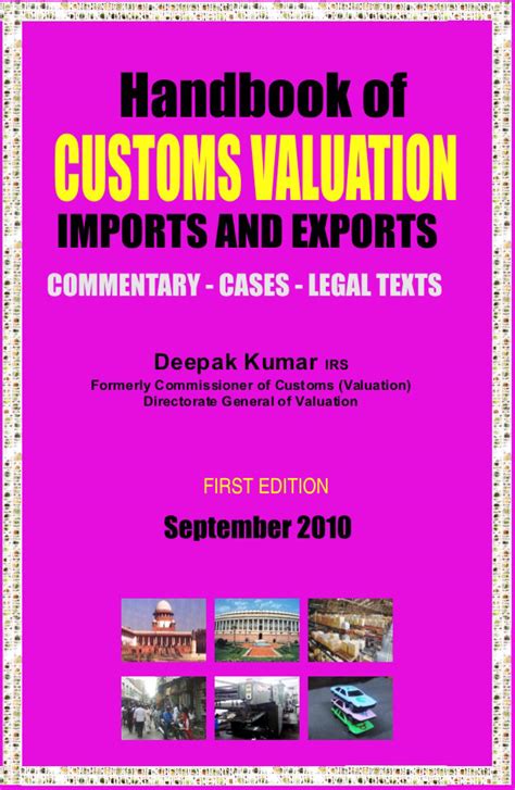 Handbook of customs valuation imports and exports comment cases legal texts. - Climbing anchors field guide by john long.