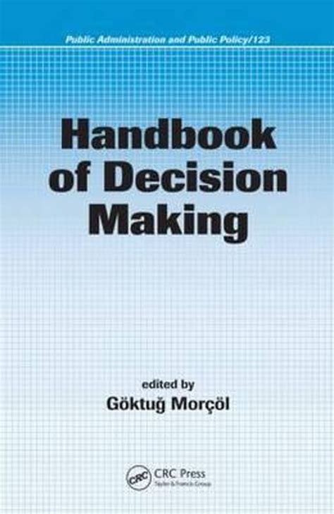 Handbook of decision making by goktug morcol. - Régions d'arnprior-quyon et de maniwaki, ontario et québec..