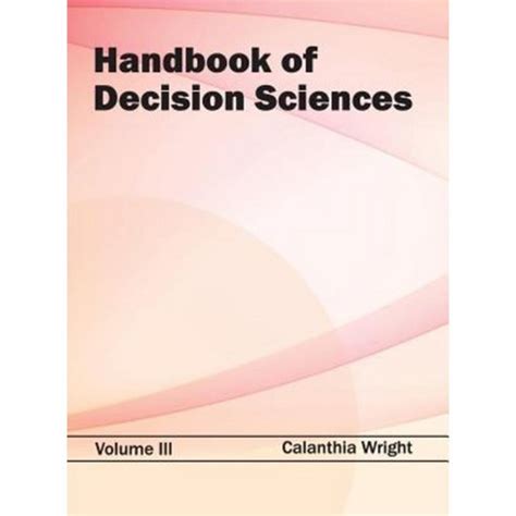 Handbook of decision sciences volume iii. - Einführung in das studium der französischen literaturwissenschaft.