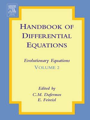 Handbook of differential equations evolutionary equations by c m dafermos. - Toshiba e studio 200 service manual.