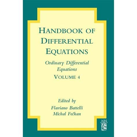 Handbook of differential equations ordinary differential equations. - An executives guide to biometrics identity management.