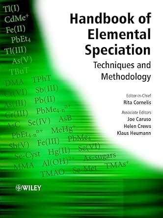 Handbook of elemental speciation 2 volume set by rita cornelis. - Métodos y técnicas de teatro popular.