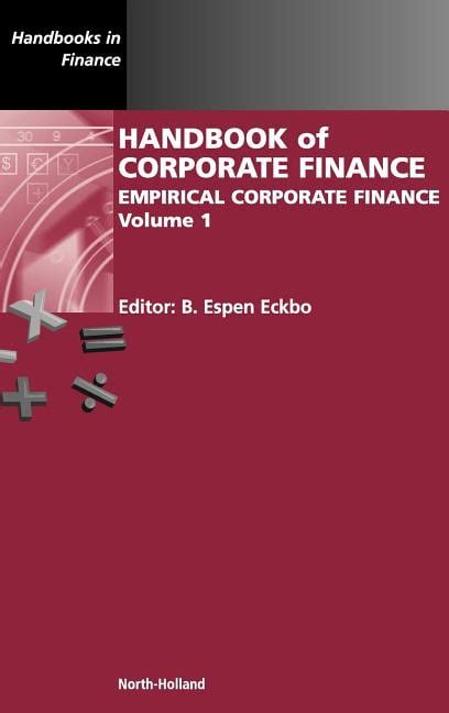 Handbook of empirical corporate finance set 1 handbooks in finance. - Manuale di honda srx 50 shadow.