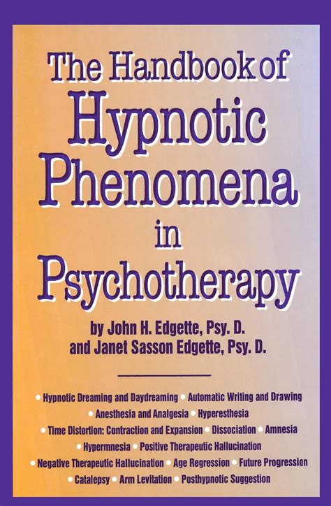 Handbook of hypnotic phenomena in psychotherapy by john h edgette. - Manuale clinico di diagnosi e trattamento psichiatrico di ronald w pies.