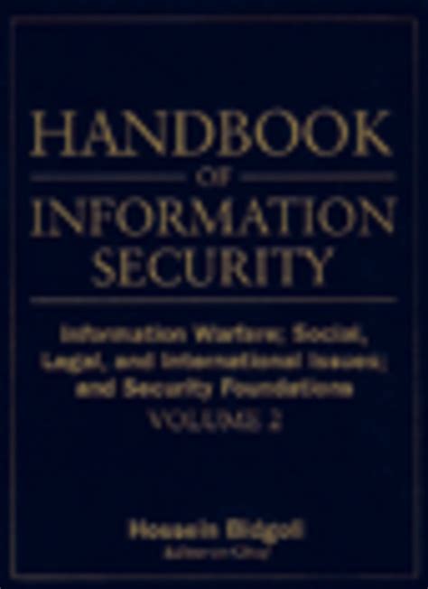 Handbook of information security volume 2. - Toyota 70series land cruiser factory service manual.
