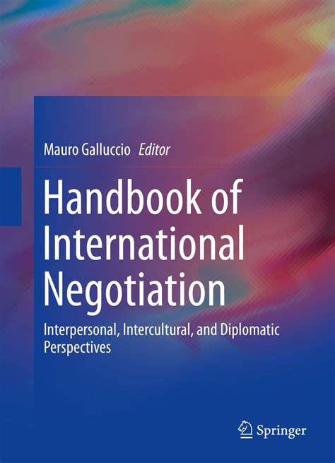 Handbook of international negotiation by mauro galluccio. - La guida ai fumetti dc per inchiostrare i fumetti.