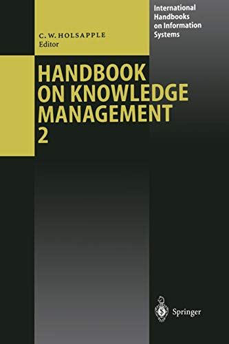 Handbook of knowledge management knowledge vol 2 knowledge directions 2nd printing. - Eslabón perdido el buscador de libros 1.