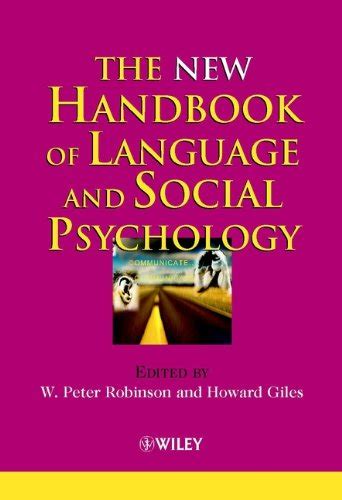 Handbook of language and social psychology by howard giles. - Piscine naturali una guida alla costruzione.
