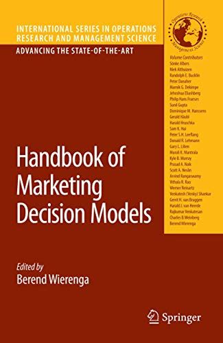 Handbook of marketing decision models international series in operations research management science. - Manuale della padella elettrica west bend.