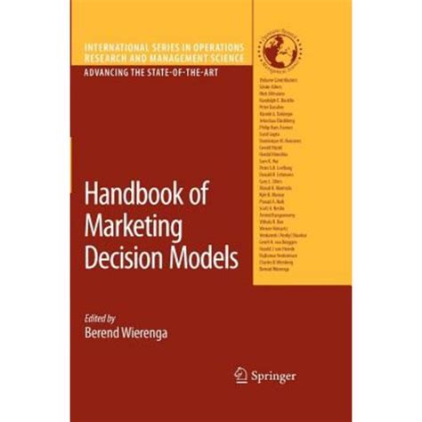 Handbook of marketing decision models reprint. - Slow carb diet food list beginner s guide.