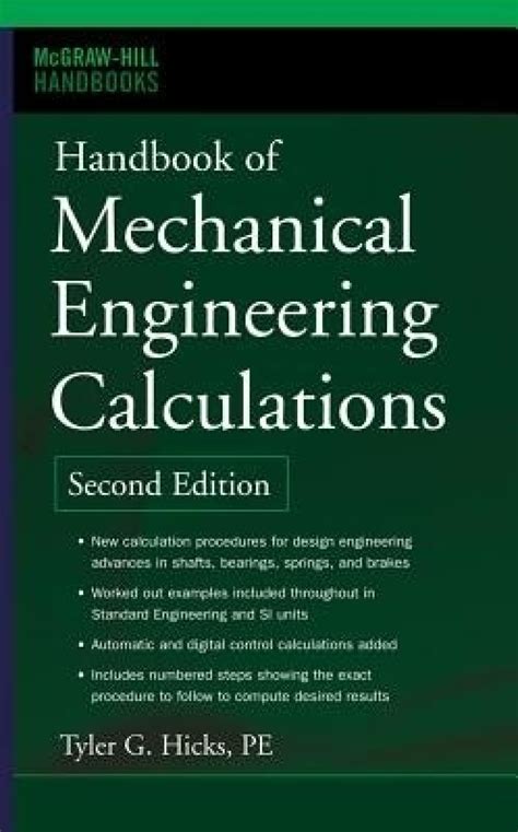 Handbook of mechanical engineering calculations hicks. - 10 kleine zehnerlein und ein nachspiel.