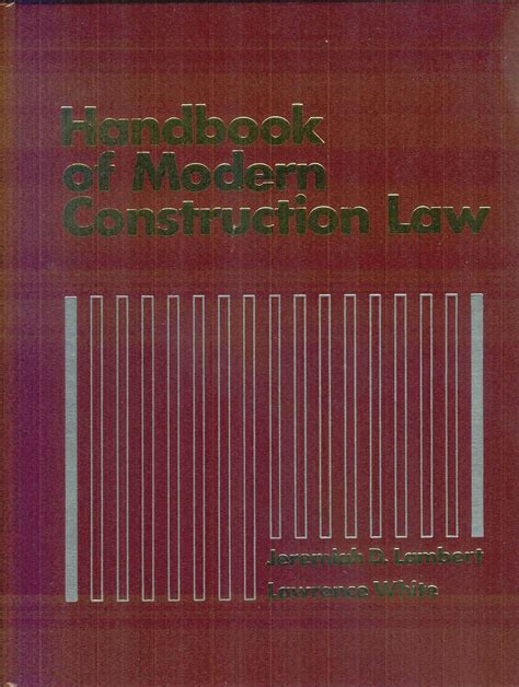 Handbook of modern construction law by jeremiah d lambert. - Manuale di ricerca e pratica sulla crescita post-traumatica.