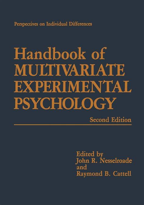 Handbook of multivariate experimental psychology by john r nesselroade. - 2003 alfa romeo gtv service manual download.