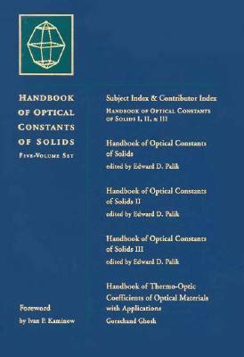 Handbook of optical constants of solids handbook of thermo optic. - John deere weed eater manuals 100g.